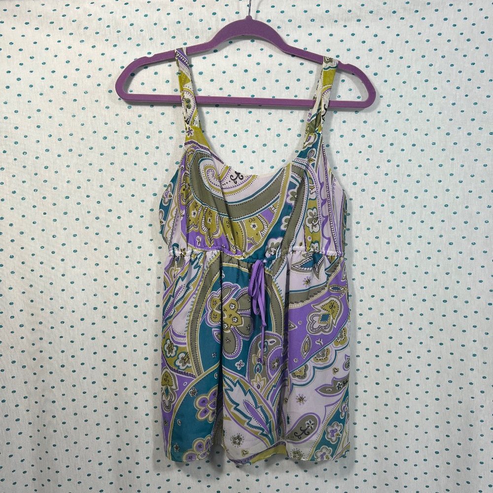 Separates by New York City Designs Purple Paisley Vintage 90's Cami Blouse